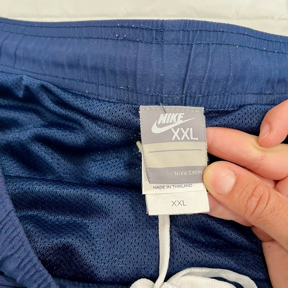 Nike• Mens Nike Swim Navy Blue Lined Swimtrunks Running Shorts 2XL - Picture 6 of 13